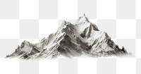 PNG Mountain nature white snow. AI generated Image by rawpixel.