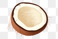 PNG Coconut produce circle brown. 