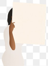 PNG Plain blank white sign holding photography cartoon. 