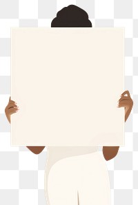 PNG Plain blank white sign paper standing portrait. 