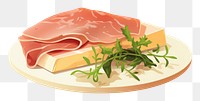PNG Ham vegetable meat food. AI generated Image by rawpixel.