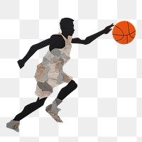 PNG Basketball player sports basketball player. AI generated Image by rawpixel.