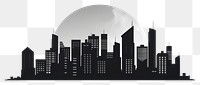 PNG Cityscape architecture silhouette metropolis. AI generated Image by rawpixel.