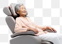 PNG Massage chair sitting female adult. 