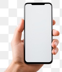 PNG Phone hand white background photographing. 