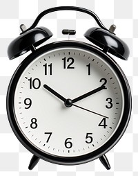 PNG Alarm clock white background furniture deadline. AI generated Image by rawpixel.