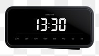 PNG Digital alarm clock electronics black multimedia. 