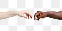 PNG  2 hand reach person white background agreement. AI generated Image by rawpixel.