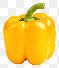 PNG Yellow bell pepper vegetable plant food. 