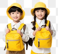 PNG Backpack student school yellow. AI generated Image by rawpixel.