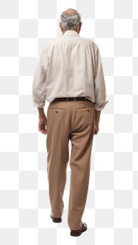 PNG Grandpa standing walking shirt. 