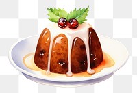 PNG Christmas pudding dessert plate food. 