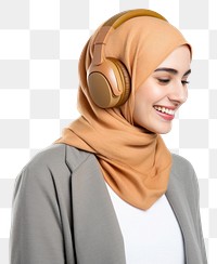 PNG Headphones technology headscarf hairstyle. 