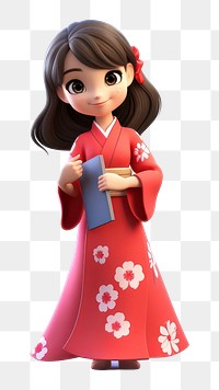 PNG japanese girl 3d illustration