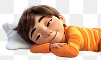 PNG Children boy sleeping cartoon portrait. AI generated Image by rawpixel.