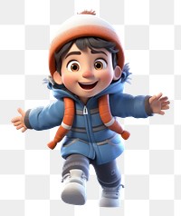 PNG Children boy cartoon snow toy. AI generated Image by rawpixel.