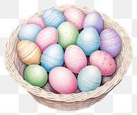 PNG Easter eggs basket pattern celebration fragility. 