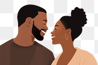 PNG Black couple smiling adult love. 