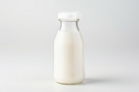 Milk glass bottle png mockup, transparent design