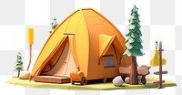 PNG  Camping outdoors cartoon tent. AI generated Image by rawpixel.
