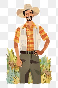 PNG Smiling farmer adult man. AI generated Image by rawpixel.