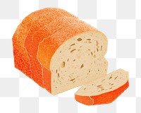 PNG Bread food art sourdough. AI generated Image by rawpixel.