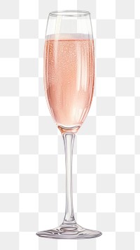 PNG Champagne glass drink white background refreshment. 