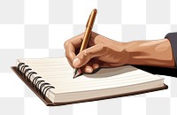 PNG Writing book hand pen. AI generated Image by rawpixel.