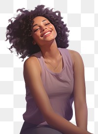 PNG Happy black woman portrait sitting adult. 