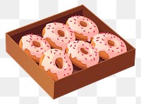 PNG Donut food dessert box. 