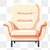 PNG Chair vector comfortable furniture armchair relaxation recliner loveseat. 