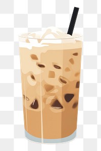 PNG Iced coffee drink beverage milk. 