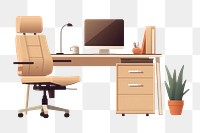 PNG Office chair desk furniture. 