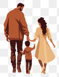 PNG Couple walking family father. AI generated Image by rawpixel.