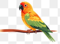 PNG Sun conure parrot wildlife animal bird. AI generated Image by rawpixel.