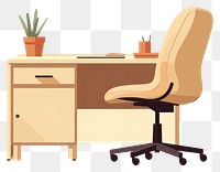 PNG Office chair desk furniture. AI generated Image by rawpixel.