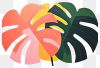 PNG Monstera plant art leaf backgrounds. AI generated Image by rawpixel.