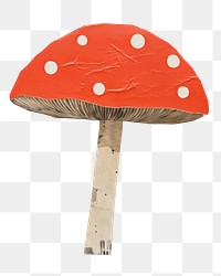 PNG Mushroom fungus painting drawing. 