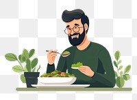 PNG Eating adult plant food. AI generated Image by rawpixel.