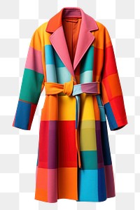 PNG Colorful coat overcoat fashion  