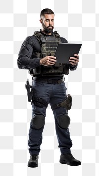 PNG Law Enforcement Officer military computer adult. 