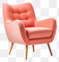 PNG Lounge armchair furniture pink white background