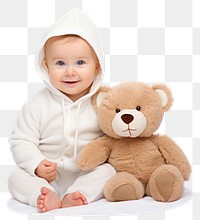 PNG Portrait photo baby toy. 