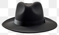 PNG Black hat black white background headwear. 