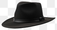 PNG Black hat black white background headwear. 