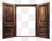 PNG  Opened door wood white white background