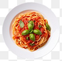 PNG Spaghetti plate tomato pasta. 