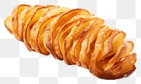 PNG Twisted fried potato food white background viennoiserie. AI generated Image by rawpixel.