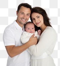 PNG Newborn portrait smiling family. 