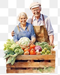 PNG Vegetable holding farmer adult. 